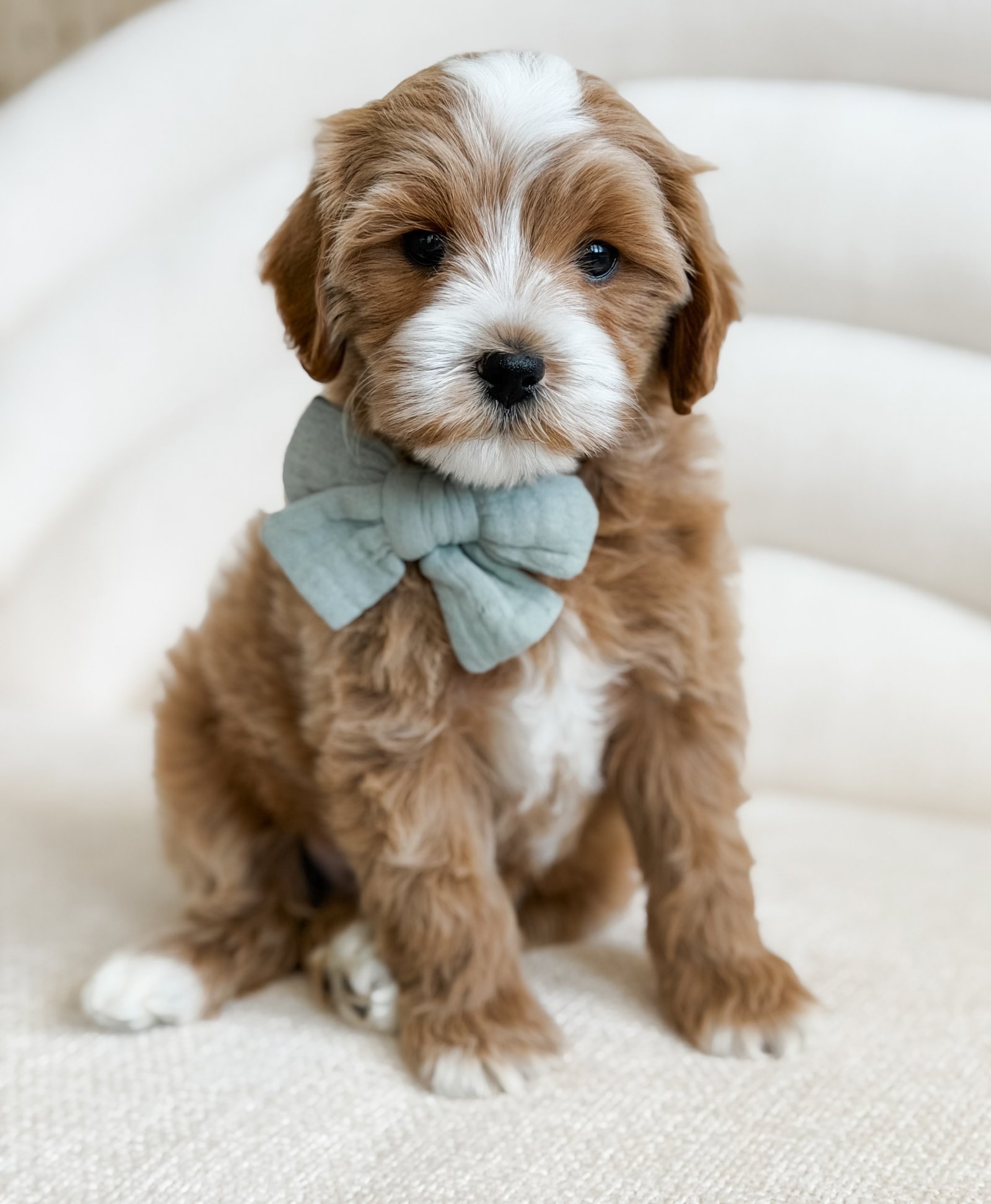 Fern, a female Goldendoodle puppy (10 Wks, Cream) available for adoption at Furry Friends HQ
