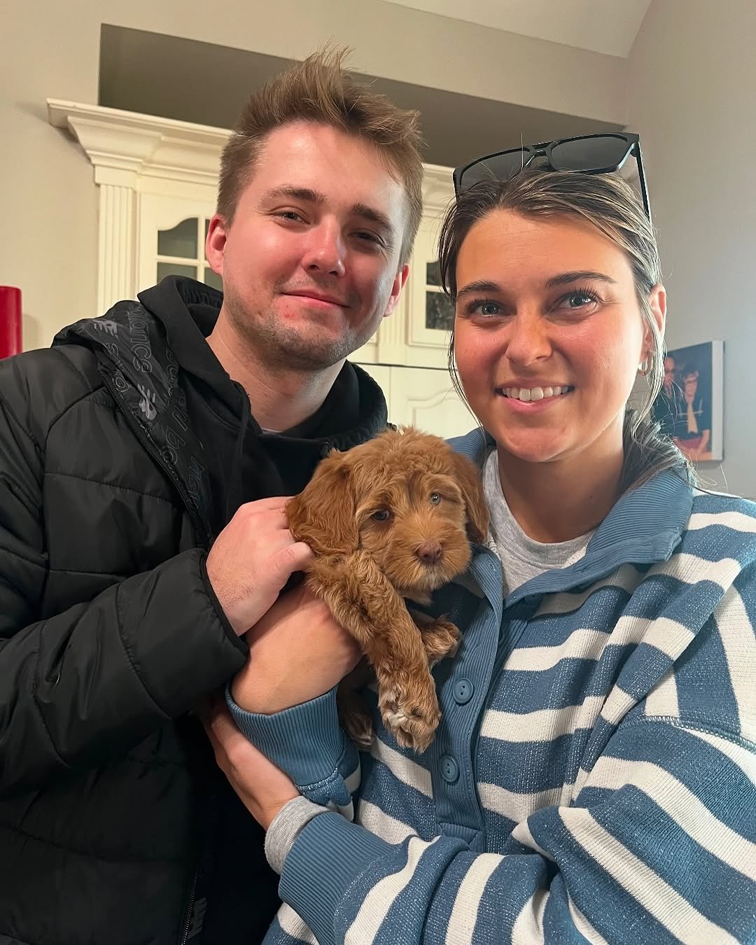 Karen West with her grown Labradoodle